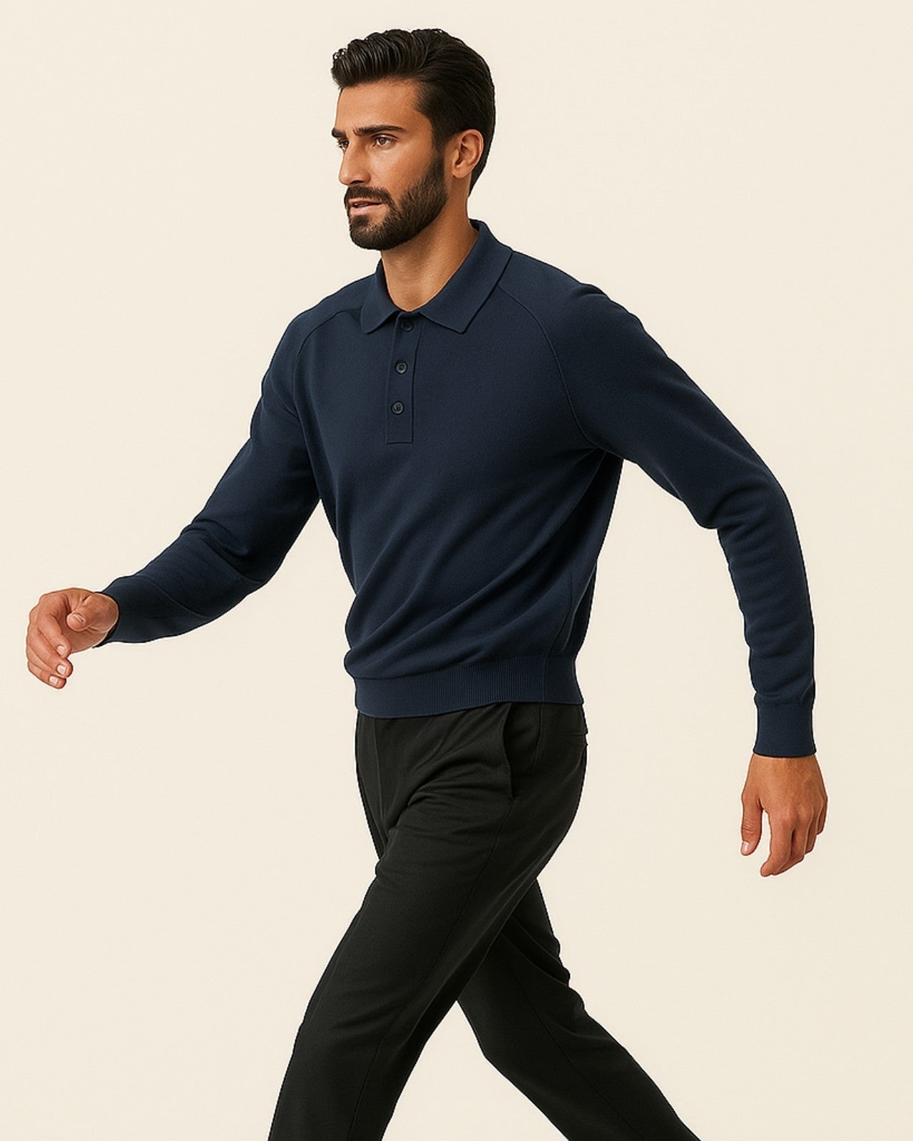 Polo Uomo in Lana Morbida e Calda Taglio Slim Raffinata