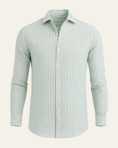 Camicia Uomo in Lino da Resort Misto Texturata Elegante