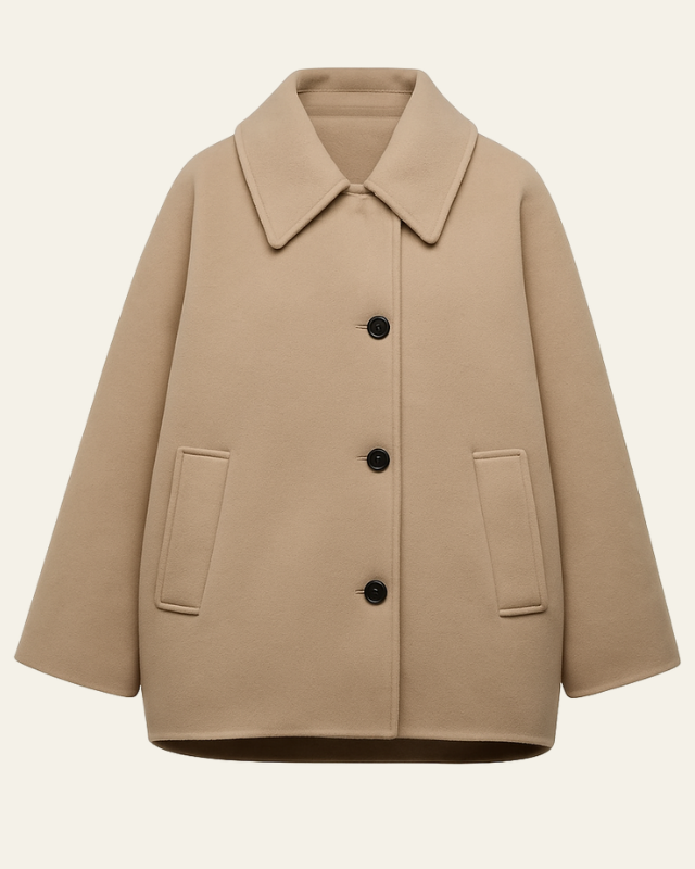 Cappotto Car Coat Donna in Lana