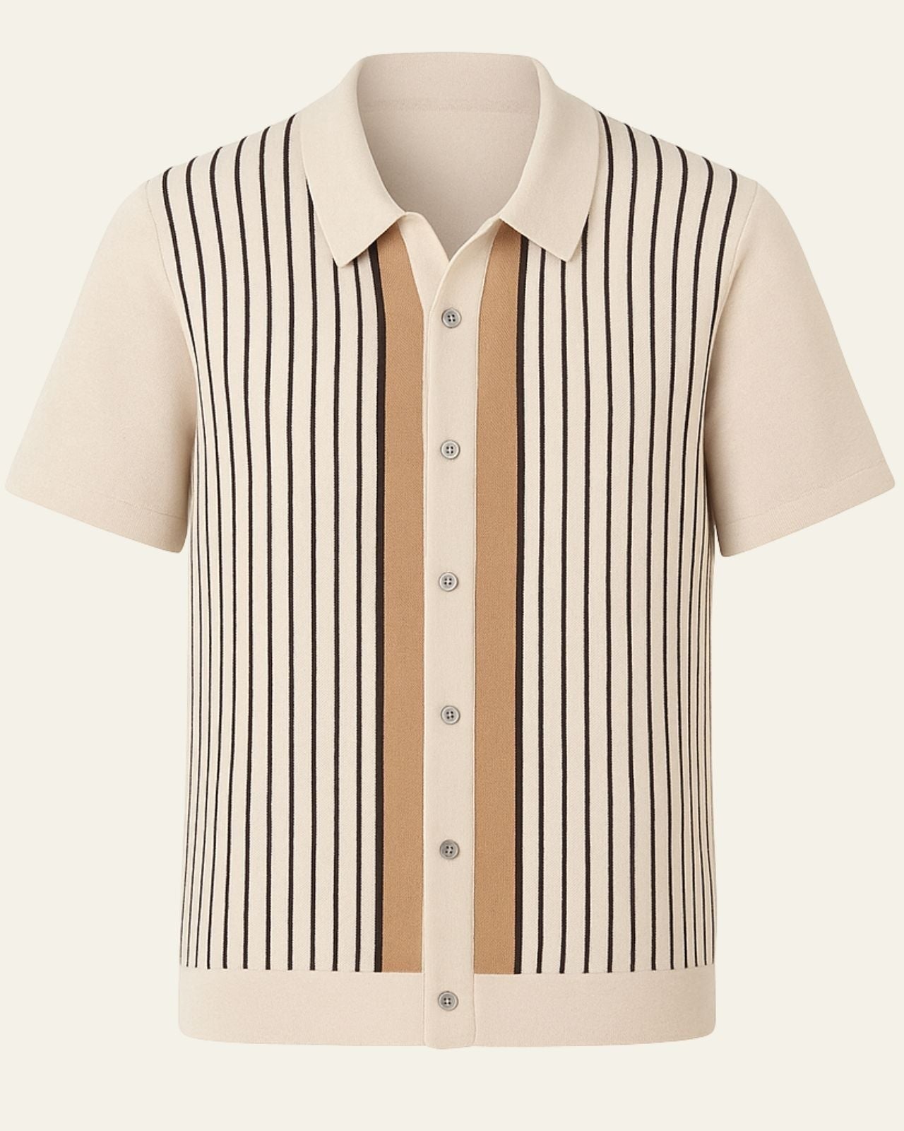 Polo Uomo in Maglia Knit Blend Leggera Fascino Europeo