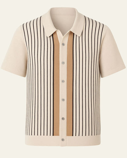 Polo Uomo in Maglia Knit Blend Leggera Fascino Europeo