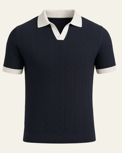 Polo Uomo in Maglia di Lyocell Leggera Eleganza Raffinata
