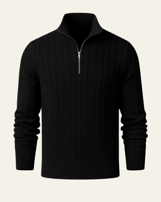 Maglione Uomo Elegante con Zip Parziale Eleganza Sobria