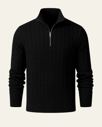 Maglione Uomo Elegante con Zip Parziale Eleganza Sobria