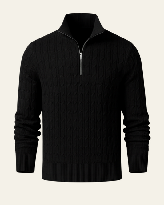 Maglione Uomo con Zip Parziale Elegante
