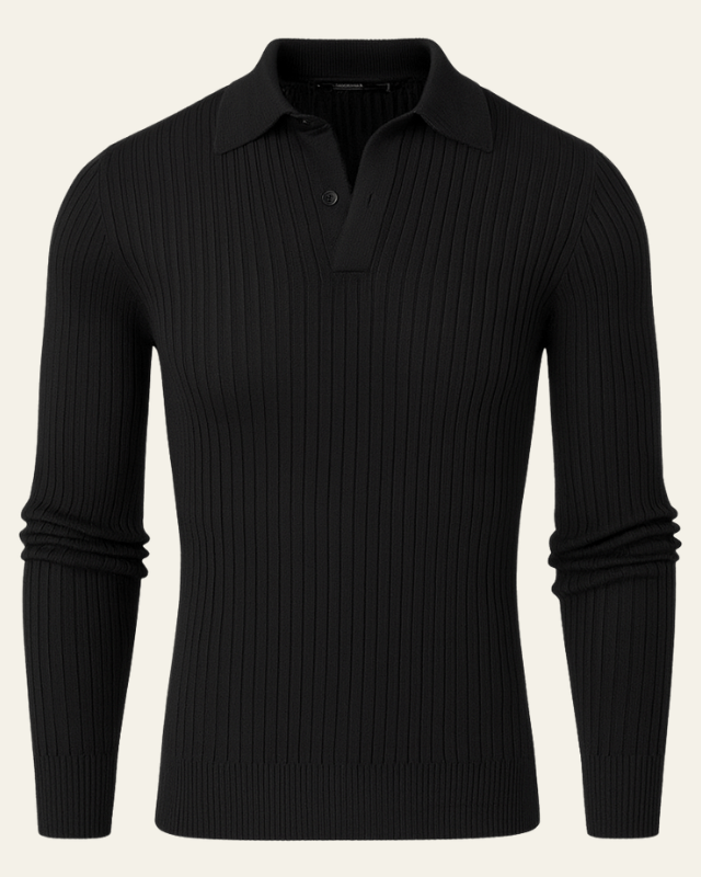 Polo Uomo in Cotone Rigato Silhouette Asciutta Confortevole
