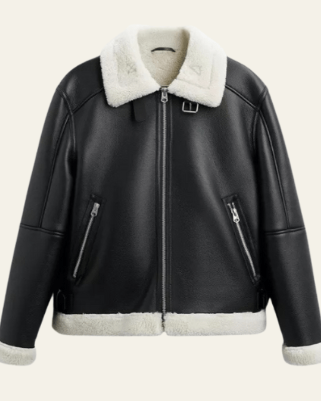 Giacca Aviator Uomo in Pelle Vegana