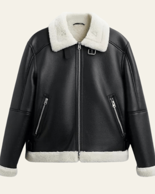 Giacca Aviator Uomo in Pelle Vegana