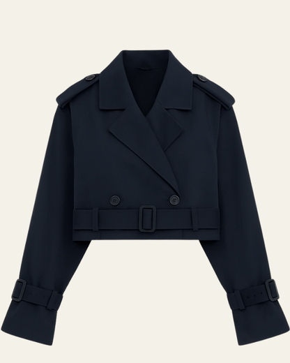 Trench Corto Donna in Cotone Blend