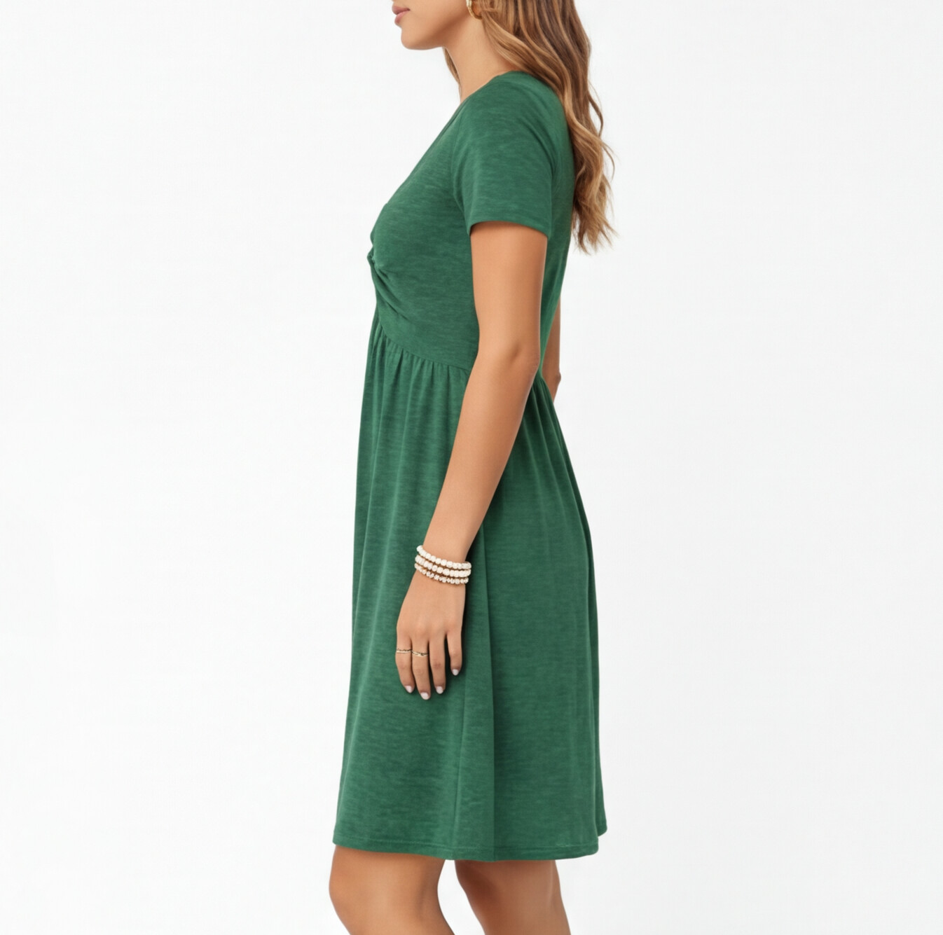 Abito Donna in Cotone Linea A con Scollo a V