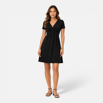 Abito Donna in Cotone Linea A con Scollo a V