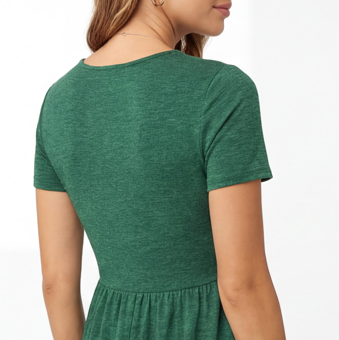 Abito Donna in Cotone Linea A con Scollo a V