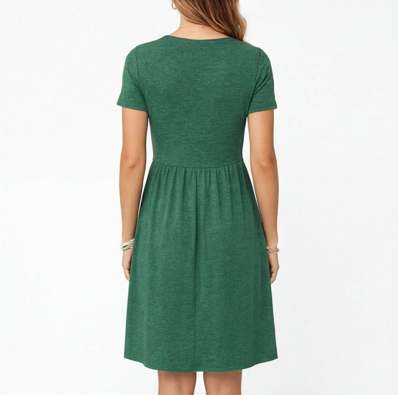 Abito Donna in Cotone Linea A con Scollo a V