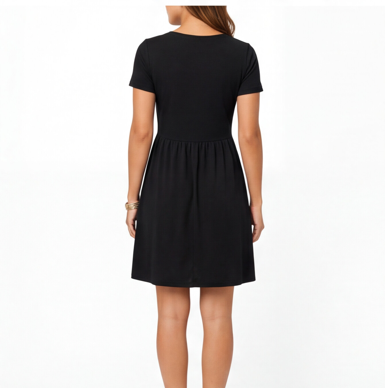 Abito Donna in Cotone Linea A con Scollo a V
