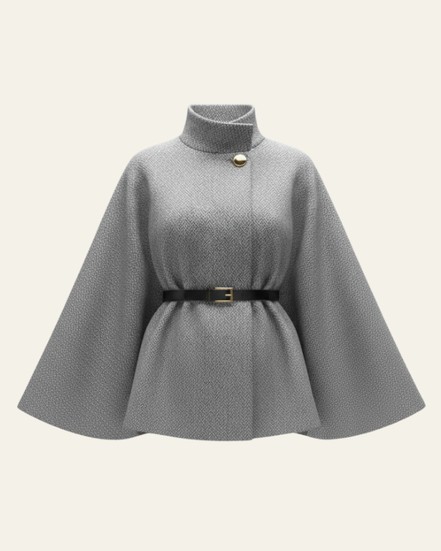 Cappotto a Mantella Donna con Cintura
