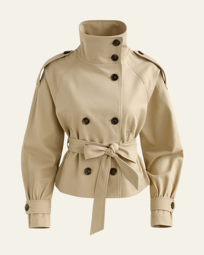 Trench Corto Donna con Cintura