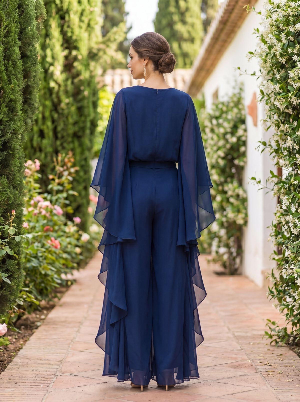 Lucrecia | Completo Donna con Blusa a Mantella e Gonna a Balze