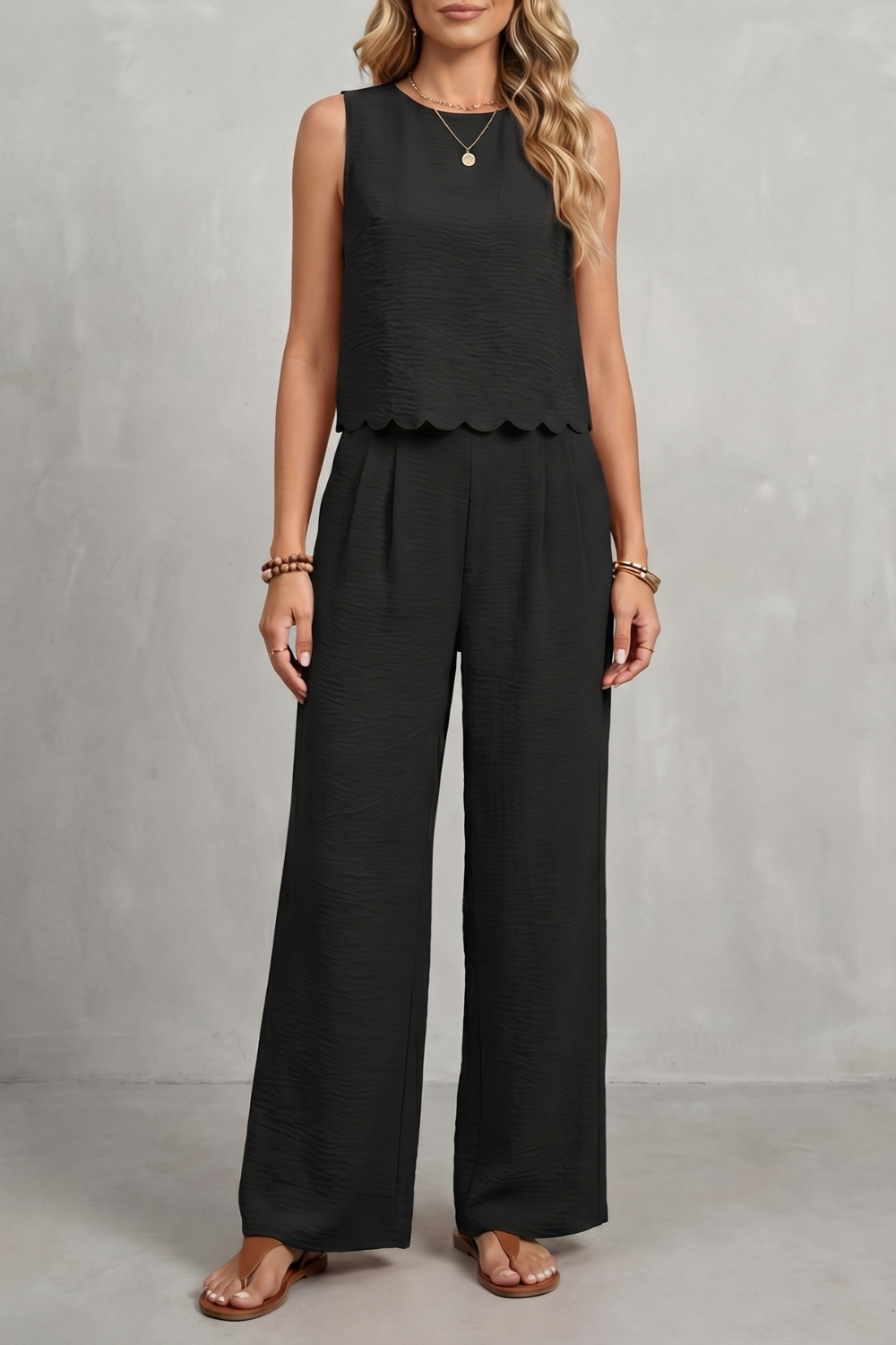 Completo Donna Top Smerlato con Schiena Aperta