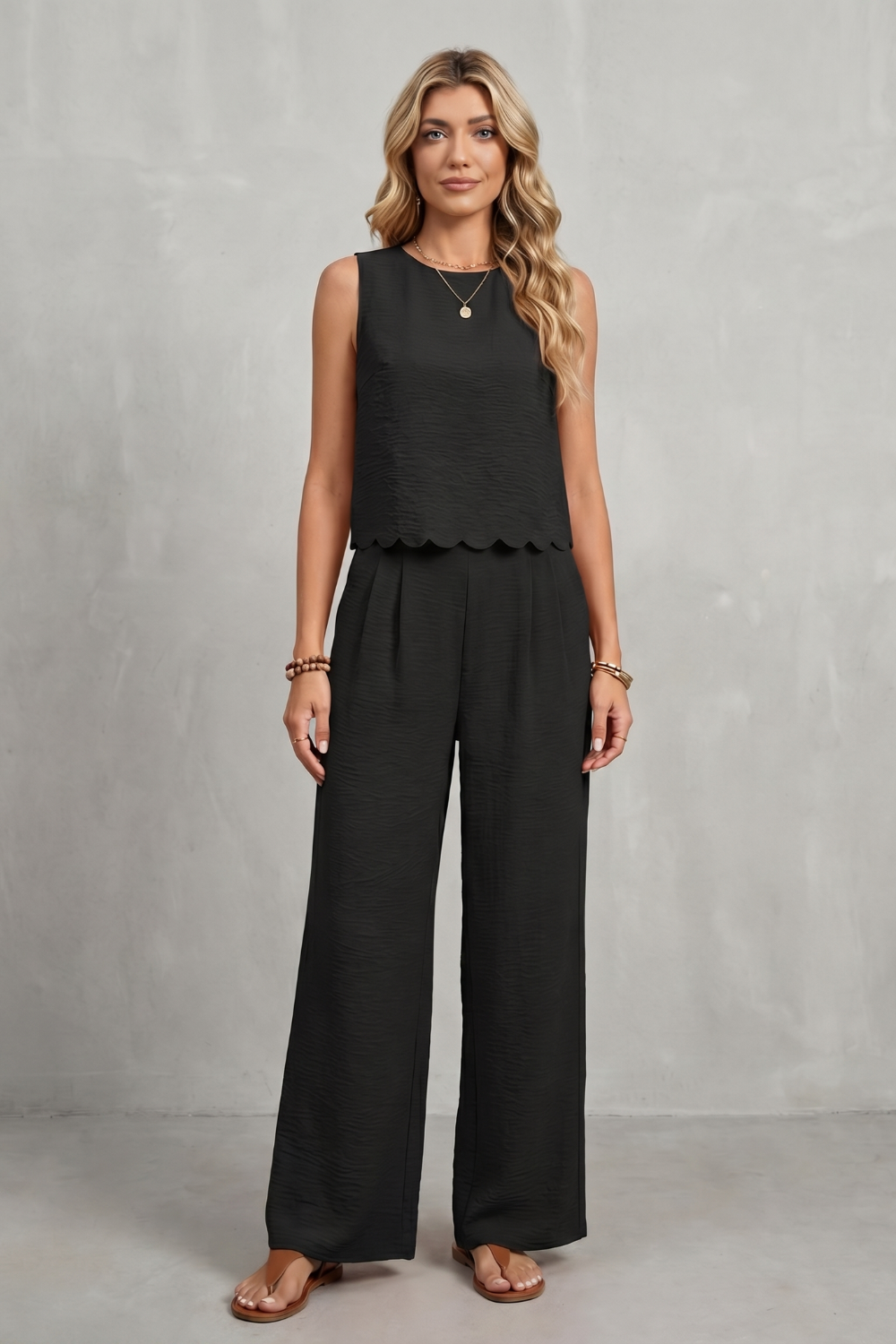 Completo Donna Top Smerlato con Schiena Aperta
