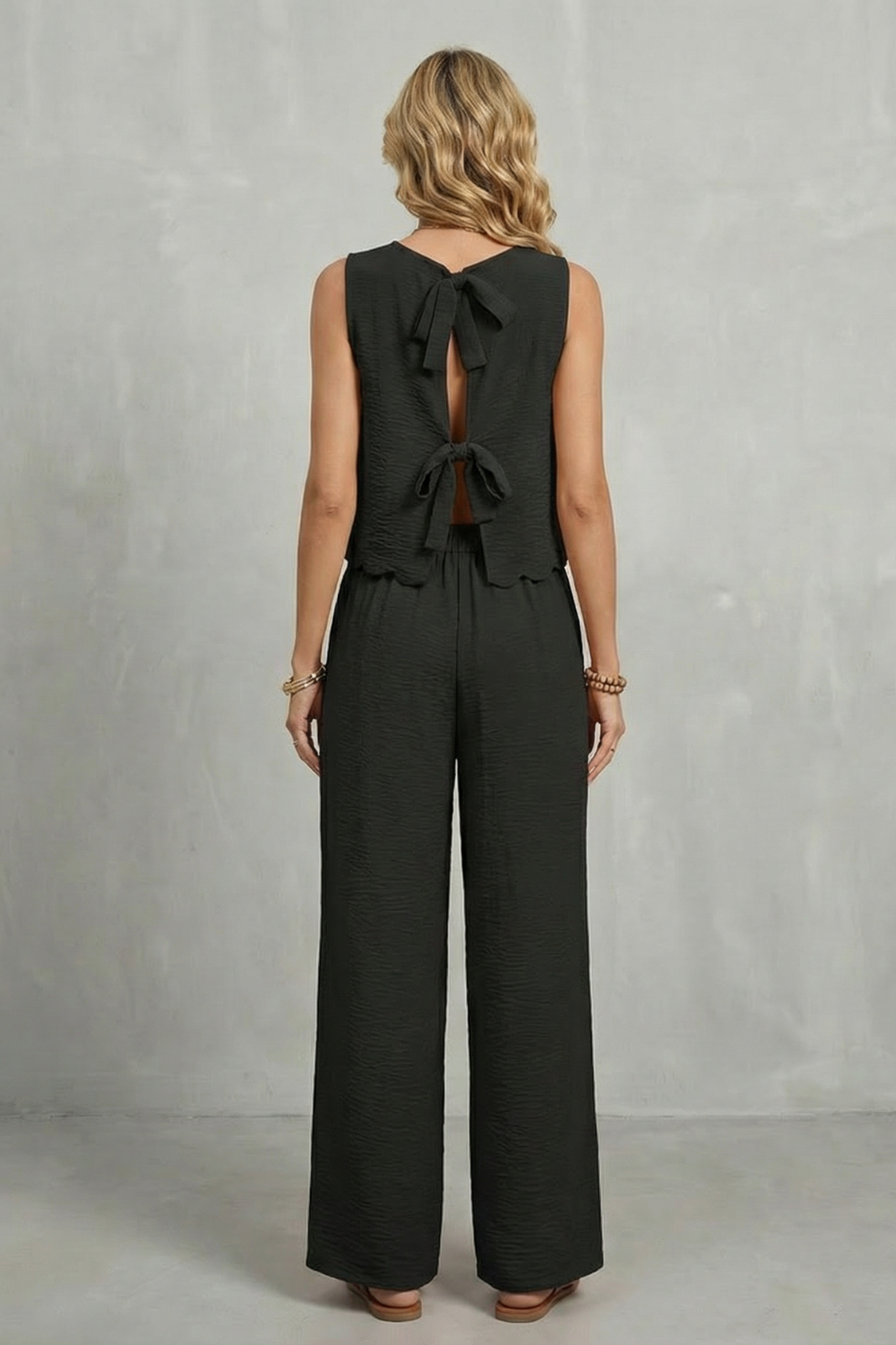 Completo Donna Top Smerlato con Schiena Aperta