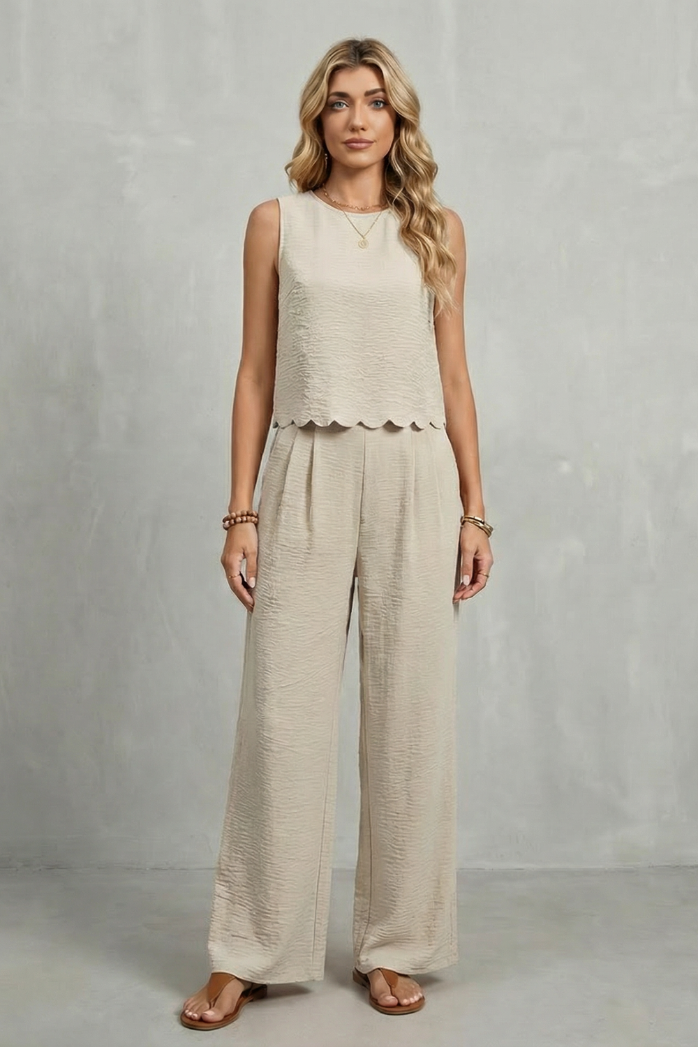 Completo Donna Top Smerlato con Schiena Aperta