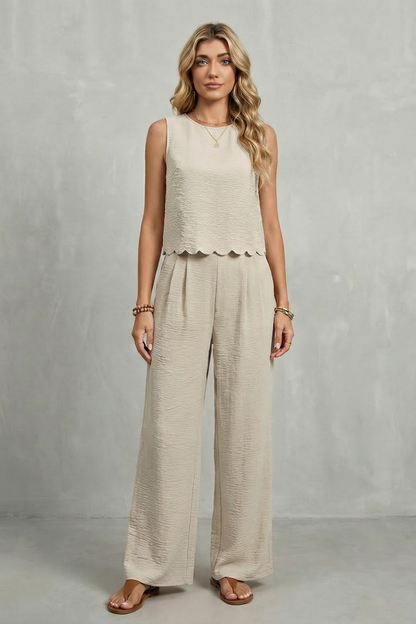 Completo Donna Top Smerlato con Schiena Aperta