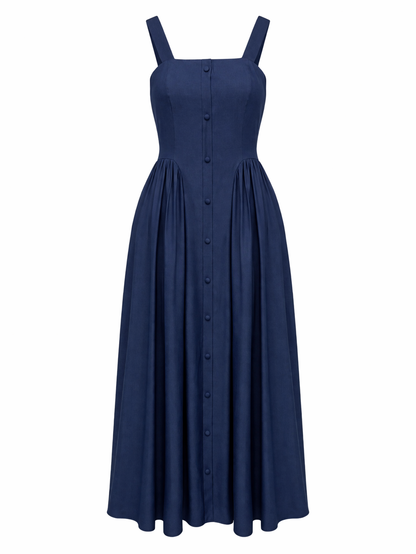 Abito Midi Donna Estivo con Spalline