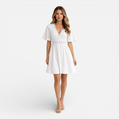 Abito Donna Bianco in Pizzo Linea A