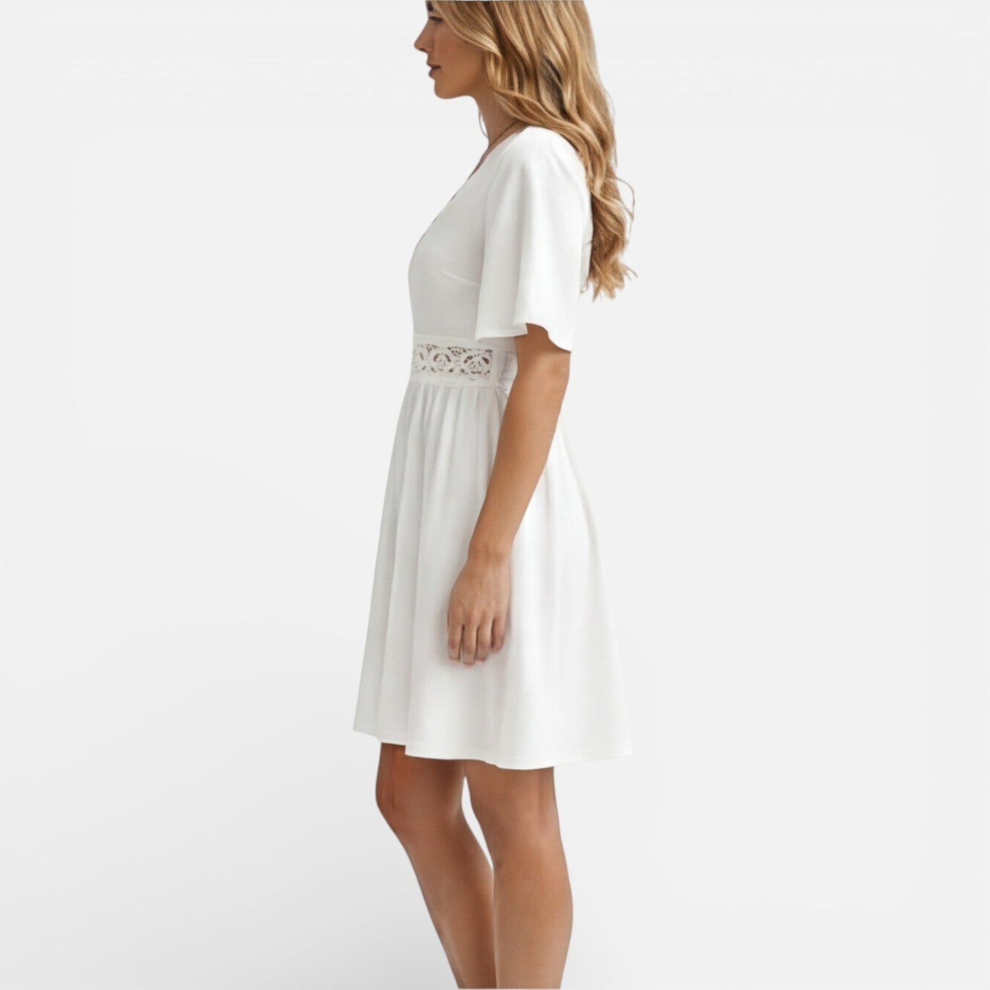 Abito Donna Bianco in Pizzo Linea A
