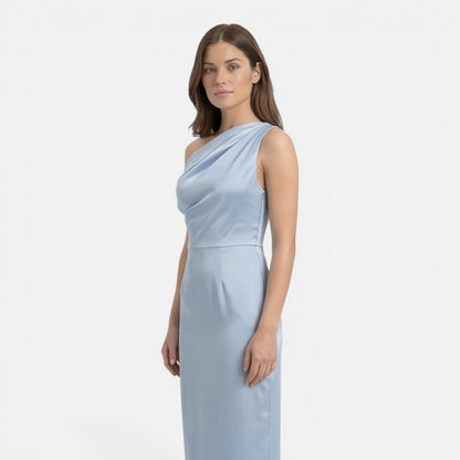 Abito Midi Donna Monospalla in Raso
