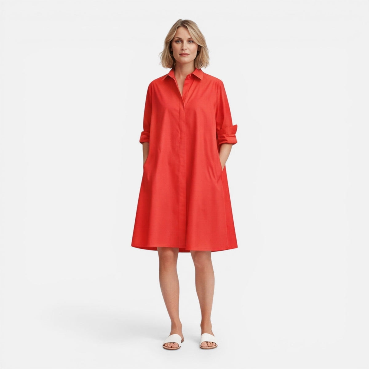 Abito Chemisier Midi Donna Ampio