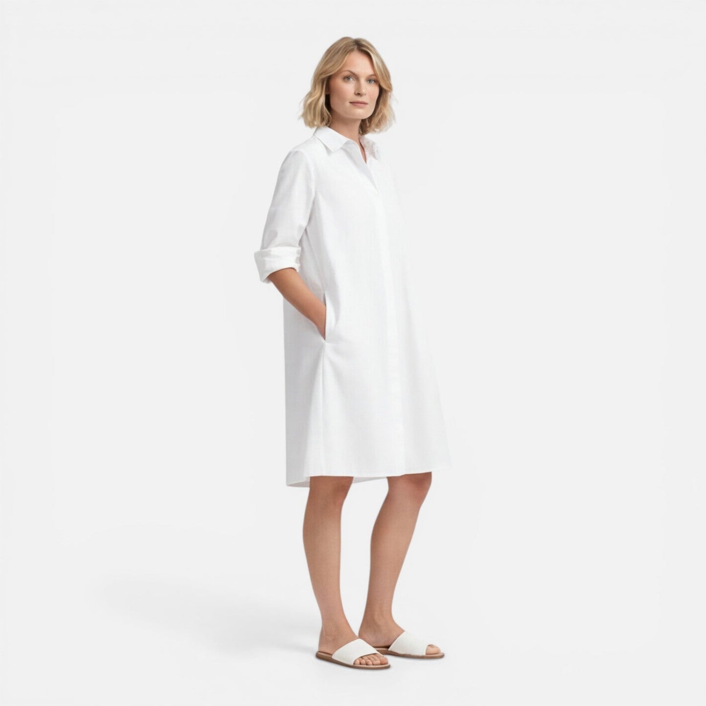 Abito Chemisier Midi Donna Ampio