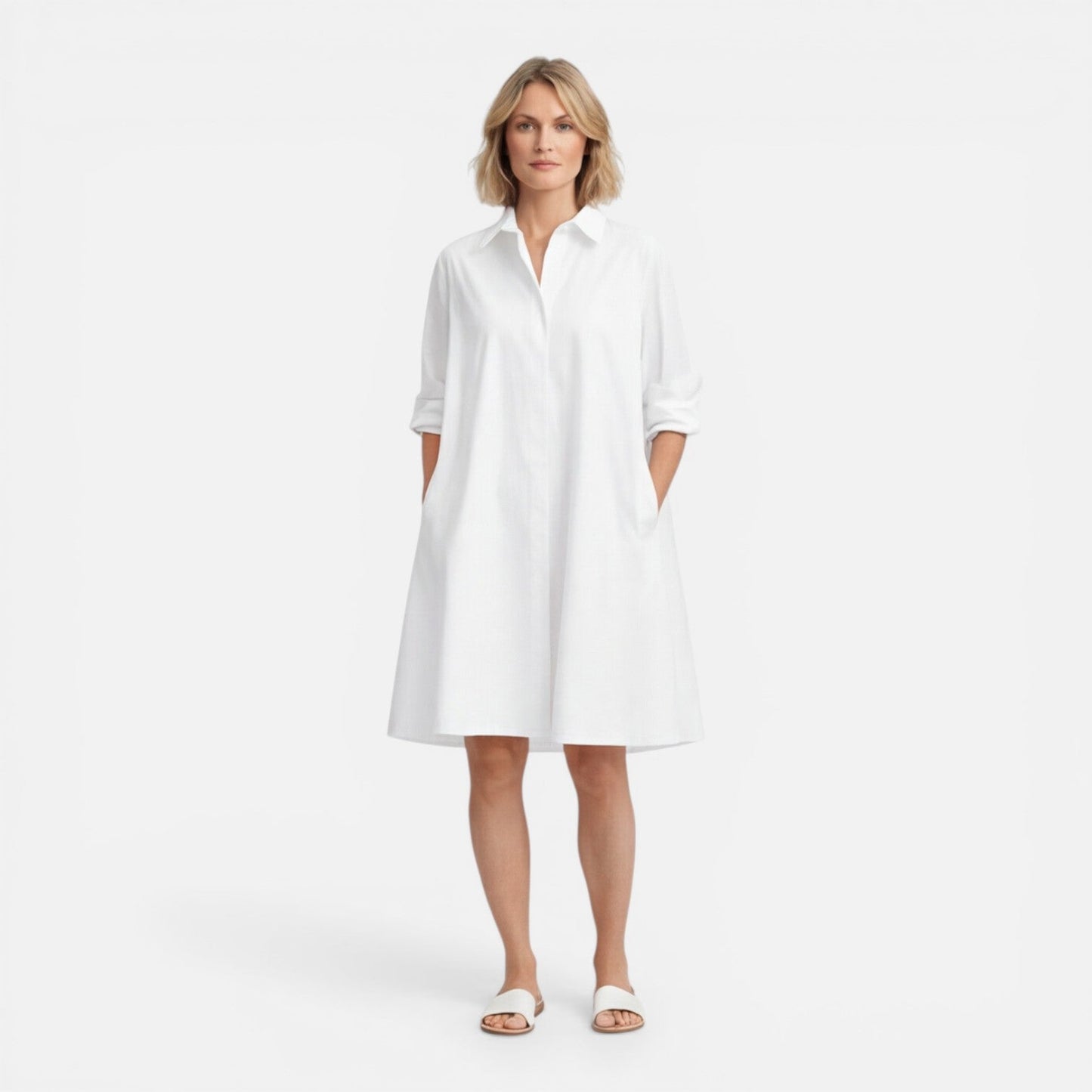 Abito Chemisier Midi Donna Ampio