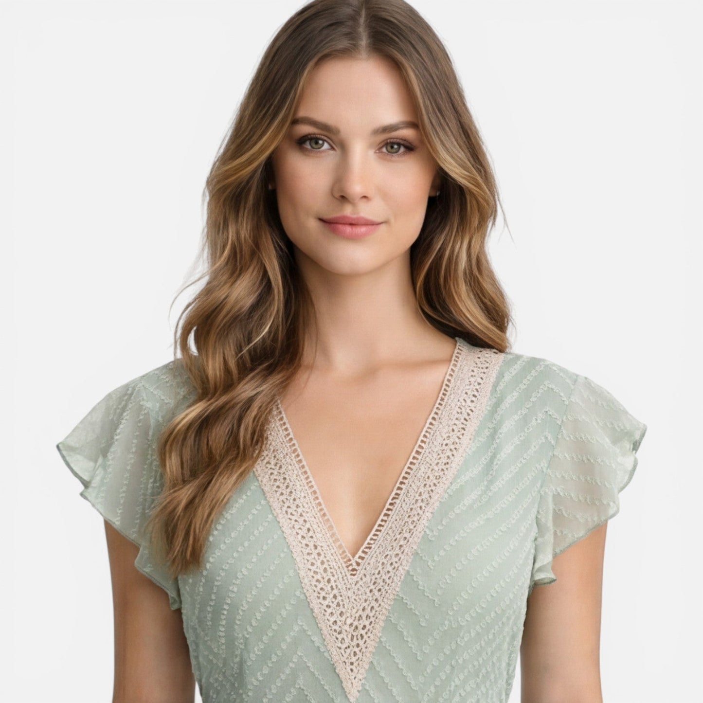 Abito Donna Linea A con Vita in Pizzo