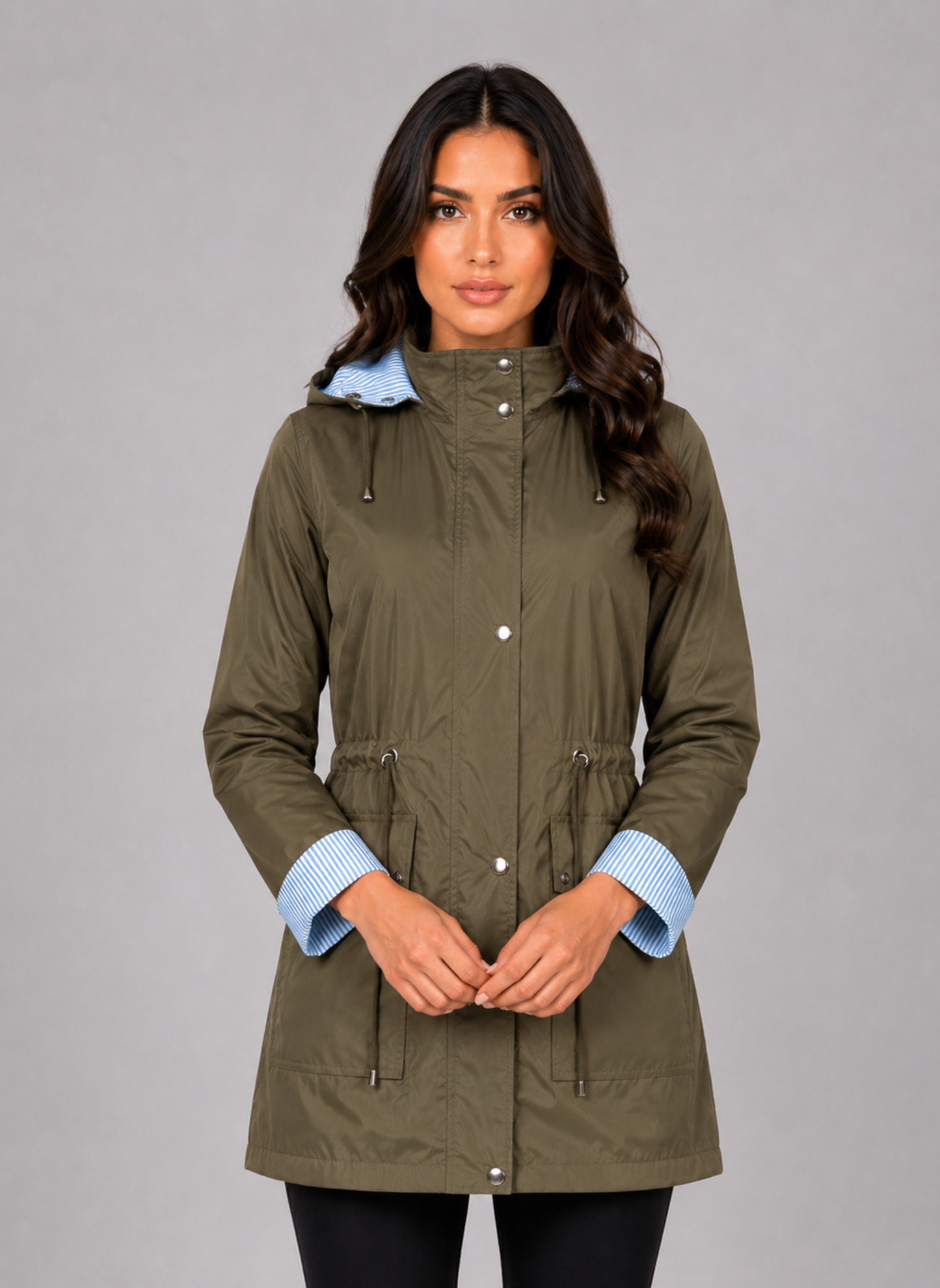 Giacca Impermeabile Donna con Cappuccio