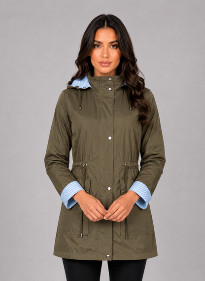 Giacca Impermeabile Donna con Cappuccio
