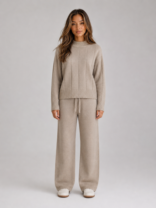 Completo Donna Lounge in Maglia con Collo Alto