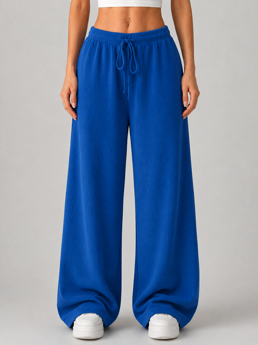 Pantaloni Donna in Maglia con Coulisse