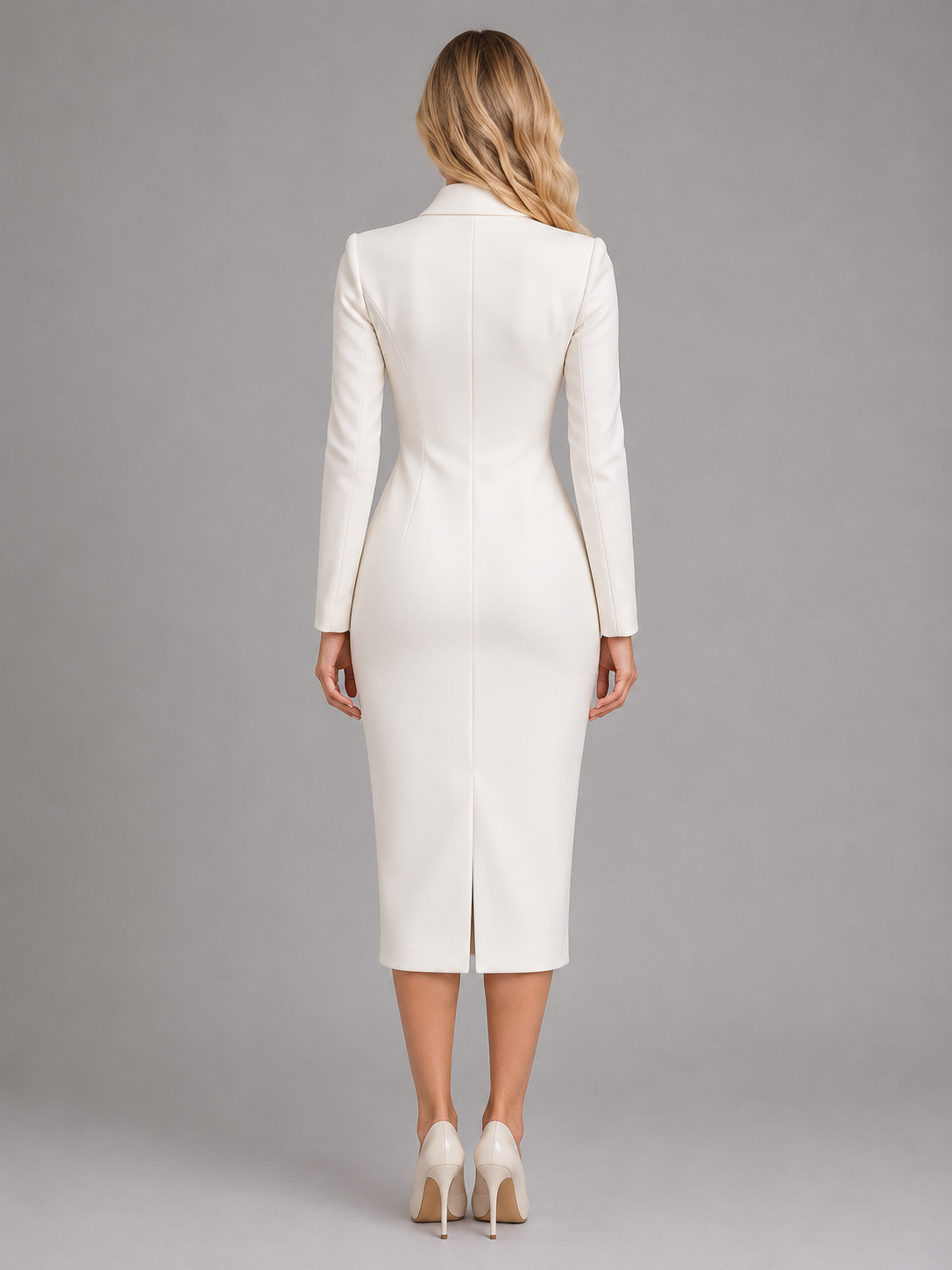 Abito Blazer Midi Donna Bianco
