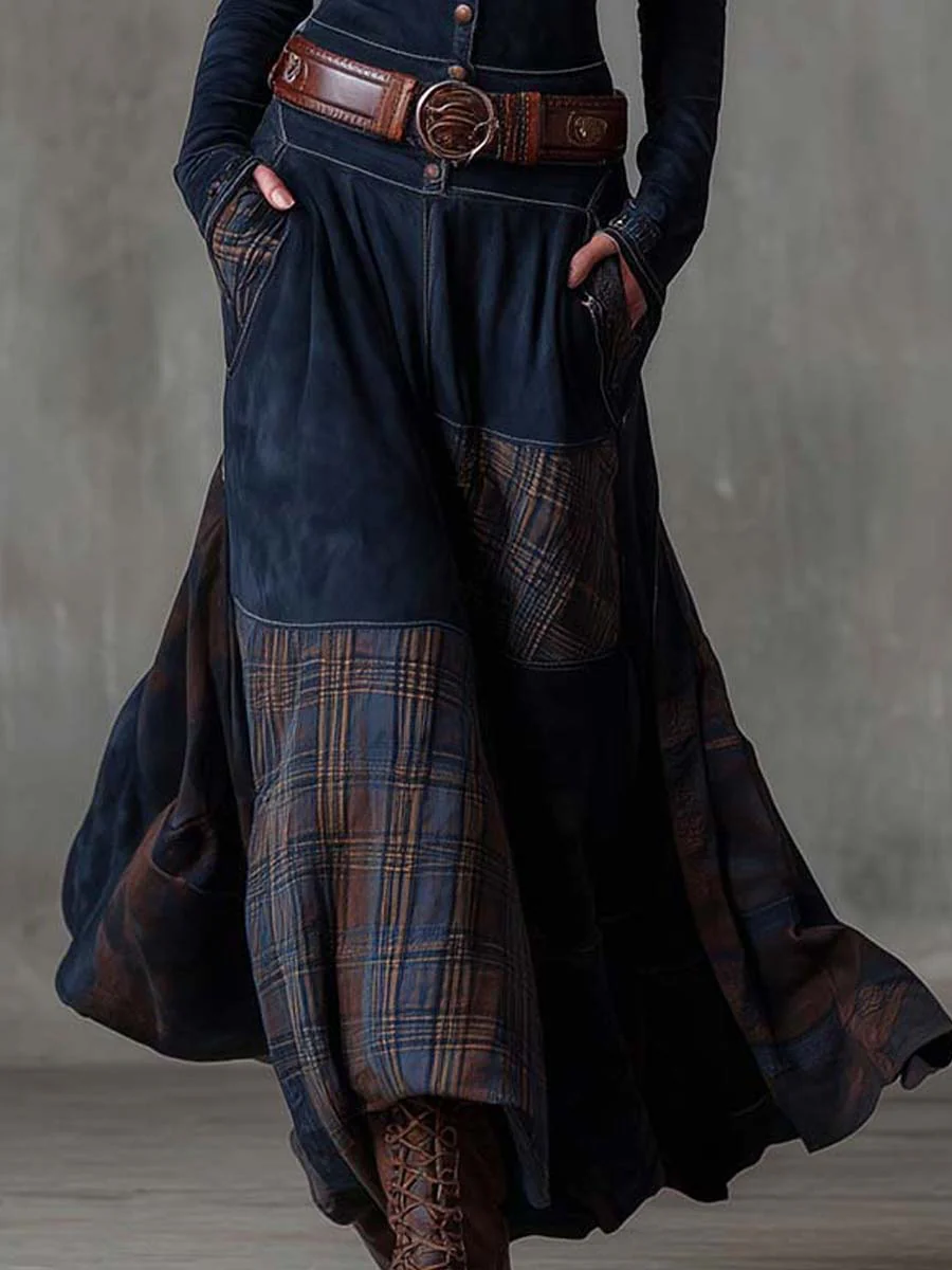 Élise | Maxi Abito in Suede con Cintura
