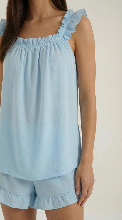 Completo Donna in Cotone con Volant