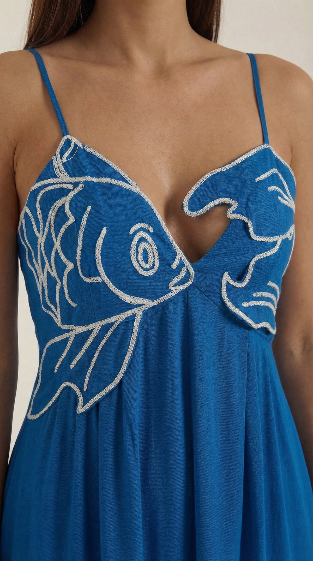 Abito Lungo Donna Ricamato Boho