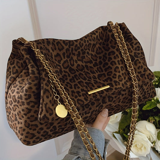 Greta | Borsa a Tracolla Donna con Stampa Leopardata