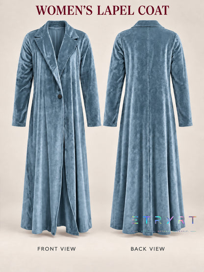 Beatrice | Cappotto Maxi Donna in Velluto Aperto
