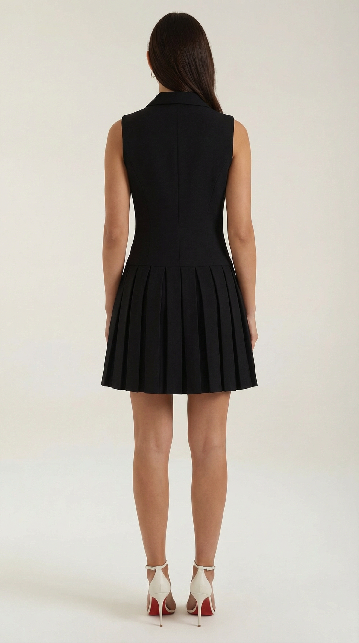 Abito Blazer Corto Donna con Gonna Plissé