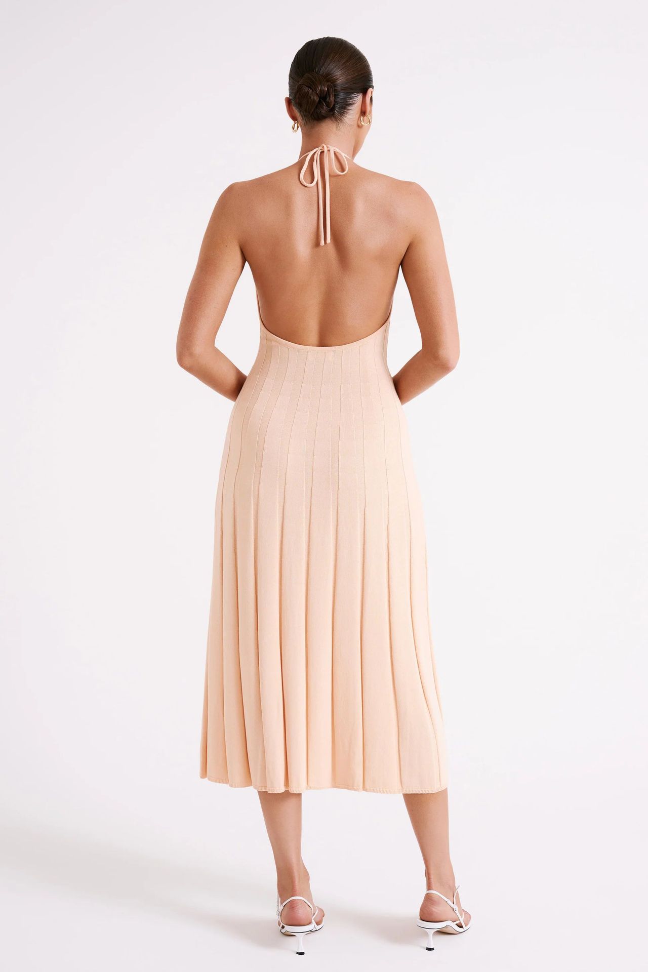 Abito Midi Donna Halter a Coste