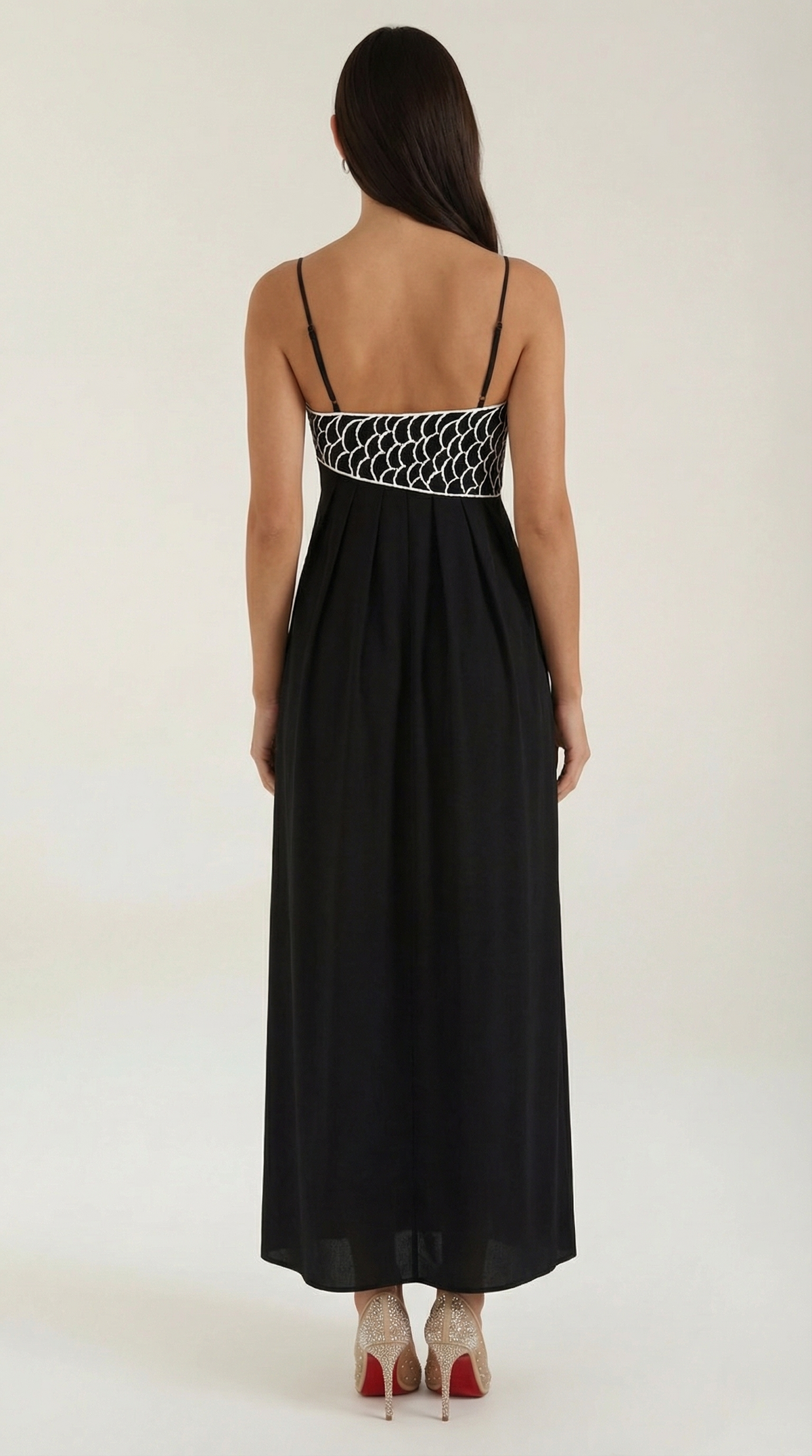 Abito Lungo Donna Ricamato Boho