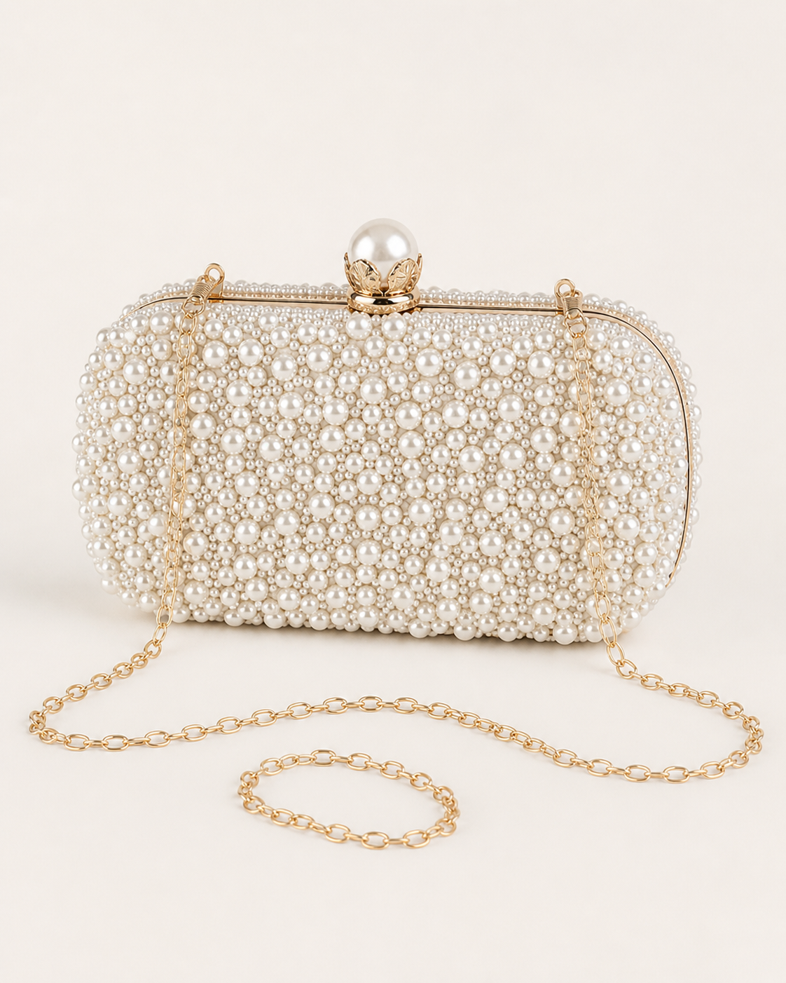 Pochette Donna con Perle e Catena