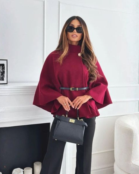 Cappotto a Mantella Donna con Cintura