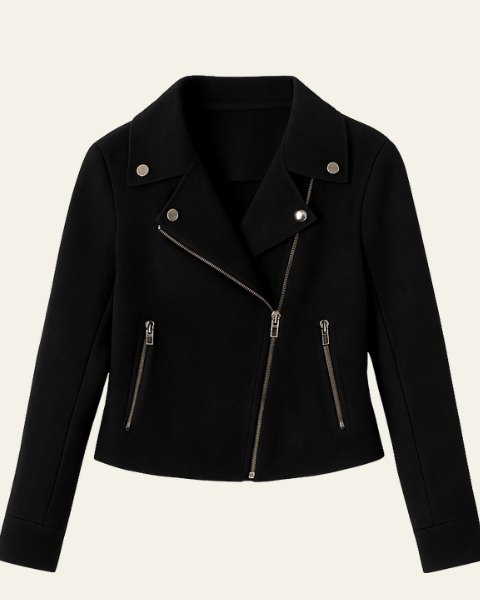 Giacca Biker Donna in Camoscio Vegetale